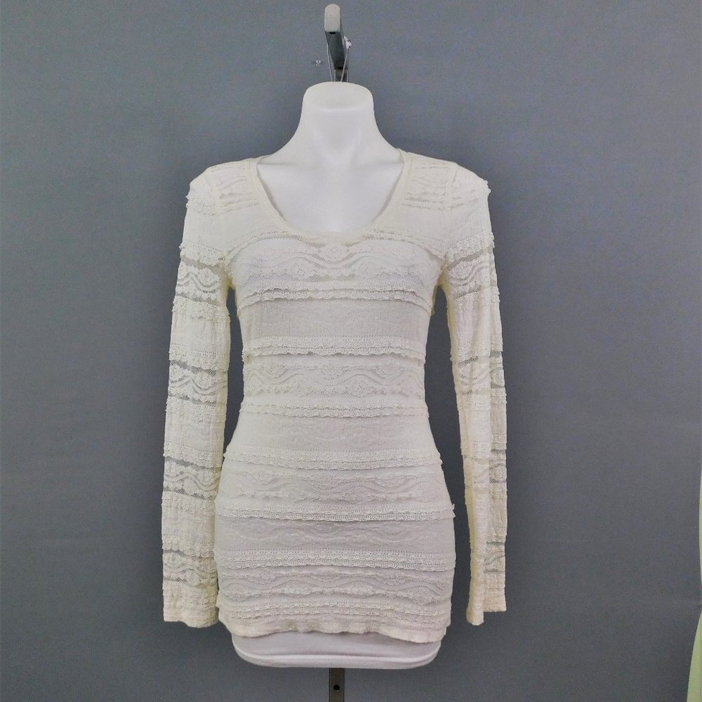Express Women Shirt Ivory S‎